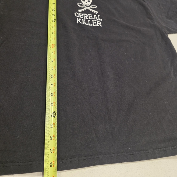 Vintage Cereal Killer Skull Graphic Tee XL Delta Tag Black Funny Shirt - Picture 7 of 7